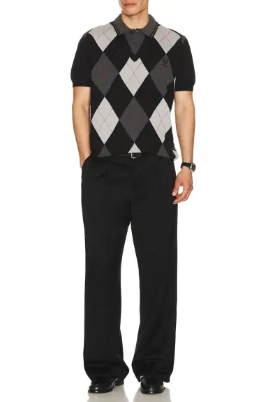 Fred Perry x Kris Van Assche Argyle Knitted Shirt | Thumbnail 5