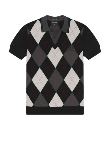 Fred Perry x Kris Van Assche Argyle Knitted Shirt | Thumbnail 6