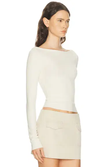 ÉTERNE Long Sleeve Boatneck Top | Thumbnail 2 ÉTERNE Long Sleeve Boatneck Top | Thumbnail 2