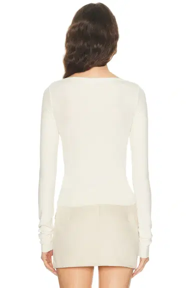 ÉTERNE Long Sleeve Boatneck Top | Thumbnail 3 ÉTERNE Long Sleeve Boatneck Top | Thumbnail 3