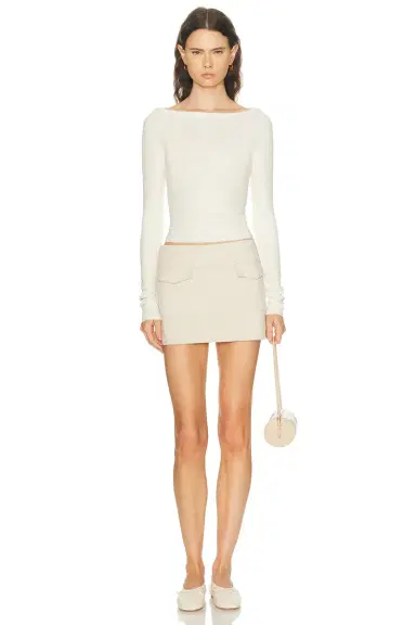 ÉTERNE Long Sleeve Boatneck Top | Thumbnail 4 ÉTERNE Long Sleeve Boatneck Top | Thumbnail 4