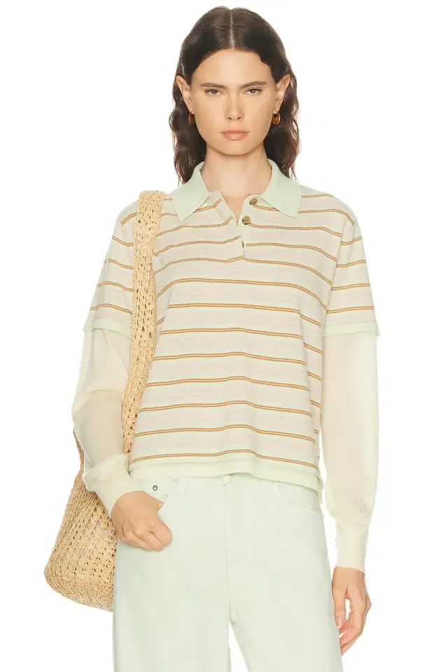 Guest In Residence Layered Stripe Rugby Sweater