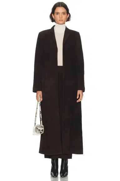 St. Agni Suede Tailored Coat | Thumbnail 1 St. Agni Suede Tailored Coat | Thumbnail 1