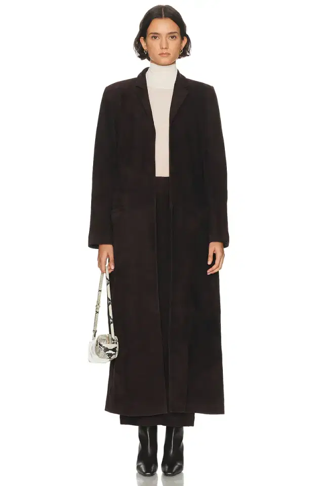 St. Agni Suede Tailored Coat