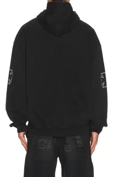 Vetements Tripple Biker Cross Logo Hoodie | Thumbnail 3