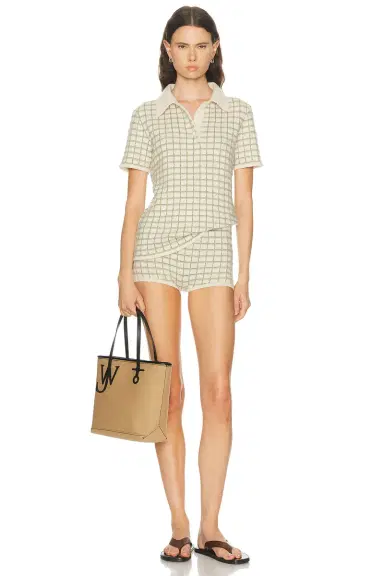 The Elder Statesman Ida Checkered Polo Shirt | Thumbnail 4 The Elder Statesman Ida Checkered Polo Shirt | Thumbnail 4
