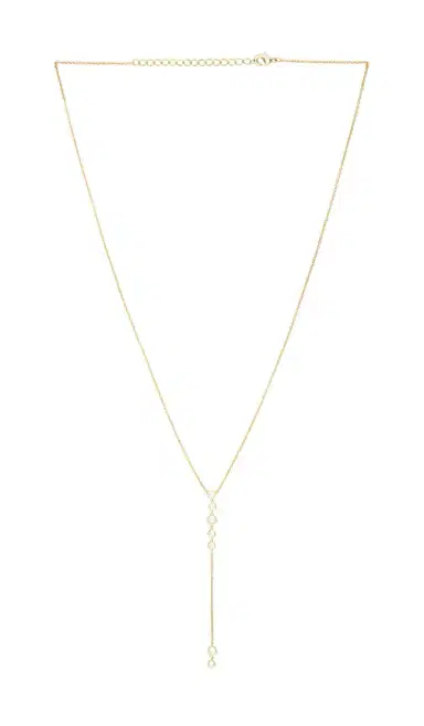 By Adina Eden Multi Bezel Stone Drop Lariat Necklace | Thumbnail 1