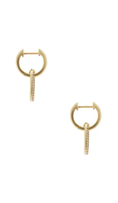 By Adina Eden Double Cz Row Link Drop Earring | Thumbnail 2 By Adina Eden Double Cz Row Link Drop Earring | Thumbnail 2
