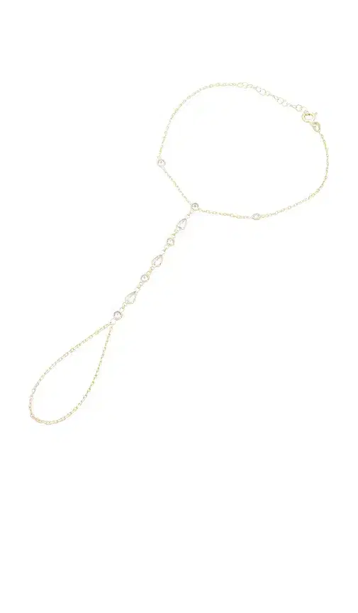 Cz Multi-shape Stone Hand Chain Bracelet