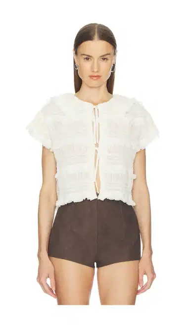 Aknvas Audra Ruffled Tie Blouse | Thumbnail 1 Aknvas Audra Ruffled Tie Blouse | Thumbnail 1