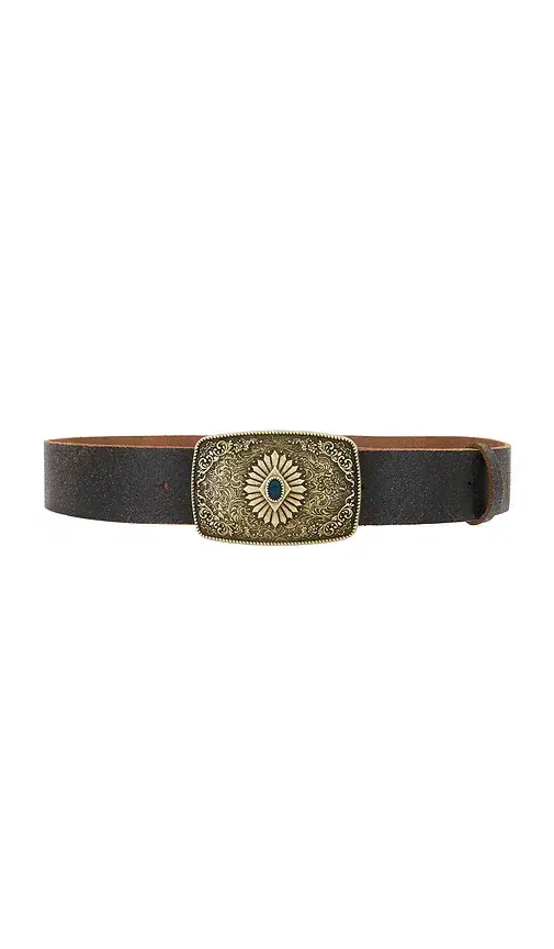 LAMARQUE Metal Buckle Leather Belt