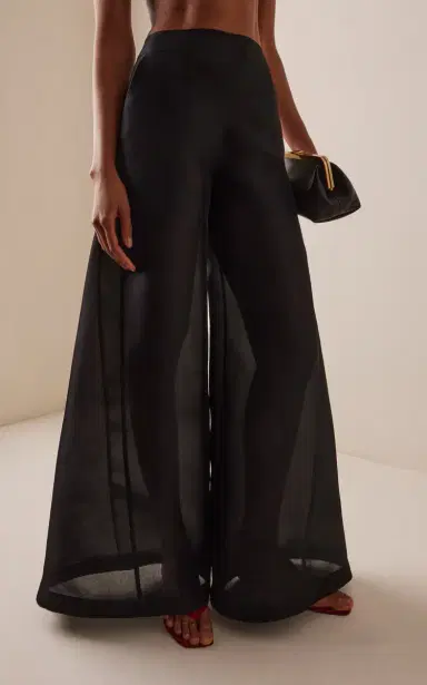 Temily Isoceles Silk-Gazar Trousers | Thumbnail 3