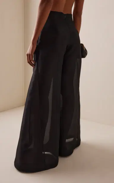 Temily Isoceles Silk-Gazar Trousers | Thumbnail 4