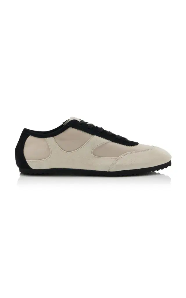 Adams Suede-Trimmed Mesh Sneakers