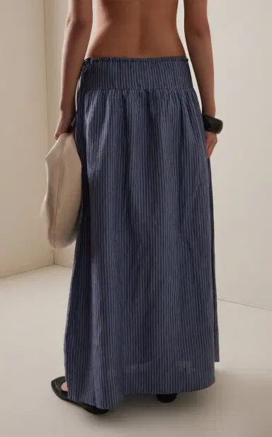 Deiji Studios Striped Linen Maxi Drawstring Skirt | Thumbnail 4 Deiji Studios Striped Linen Maxi Drawstring Skirt | Thumbnail 4