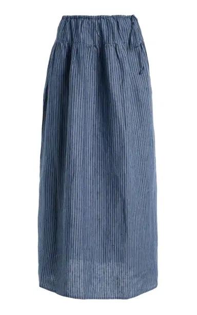 Deiji Studios Striped Linen Maxi Drawstring Skirt | Thumbnail 6 Deiji Studios Striped Linen Maxi Drawstring Skirt | Thumbnail 6