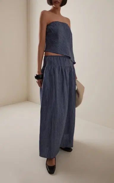 Deiji Studios Line Striped Linen Top | Thumbnail 3
