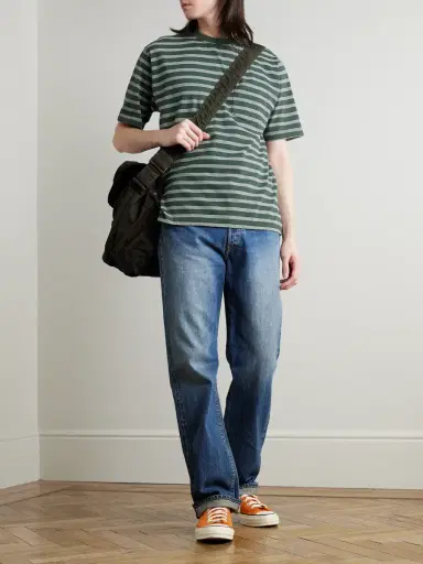 Beams Plus Striped Cotton-Jersey T-Shirt - Men | Thumbnail 2 Beams Plus Striped Cotton-Jersey T-Shirt - Men | Thumbnail 2