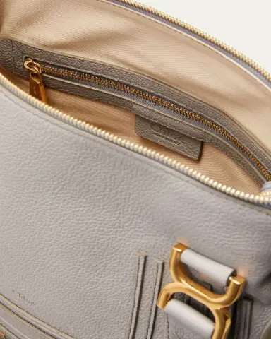 Chloé Marcie Medium Double Carry Satchel Bag in Grained Leather | Thumbnail 4 Chloé Marcie Medium Double Carry Satchel Bag in Grained Leather | Thumbnail 4