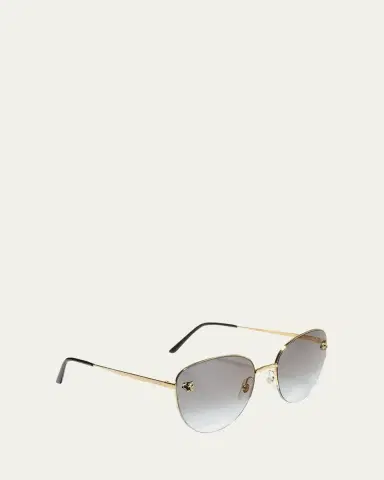 Cartier Panthere Semi-Rimless Metal Cat-Eye Sunglasses | Thumbnail 6 Cartier Panthere Semi-Rimless Metal Cat-Eye Sunglasses | Thumbnail 6