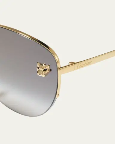 Cartier Panthere Semi-Rimless Metal Cat-Eye Sunglasses | Thumbnail 9 Cartier Panthere Semi-Rimless Metal Cat-Eye Sunglasses | Thumbnail 9