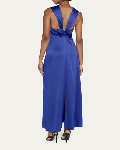 Giorgio Armani Pleated Halter Slit-Hem Silk Gown | Thumbnail 7 Giorgio Armani Pleated Halter Slit-Hem Silk Gown | Thumbnail 7