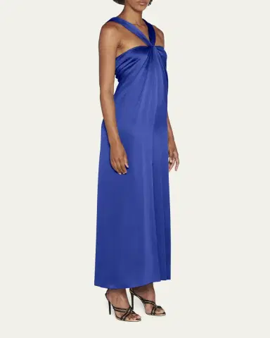 Giorgio Armani Pleated Halter Slit-Hem Silk Gown | Thumbnail 8 Giorgio Armani Pleated Halter Slit-Hem Silk Gown | Thumbnail 8