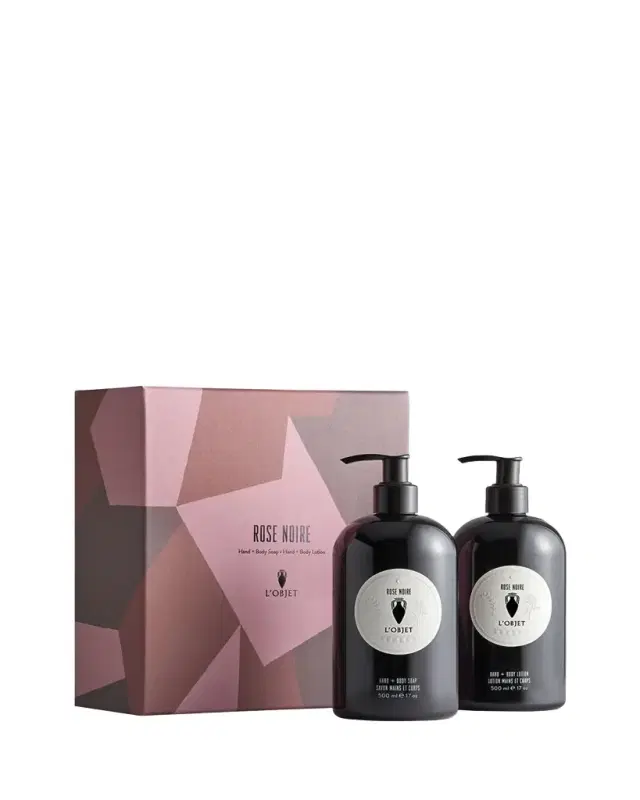 L'Objet Rose Noire Gift Set: Soap + Lotion, 2 x 17 oz.