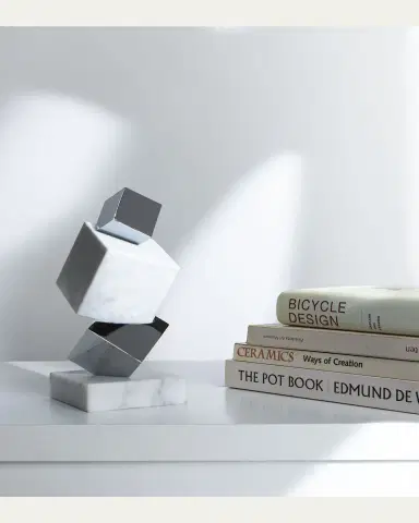 Anna New York Marble Torre Objet | Thumbnail 3