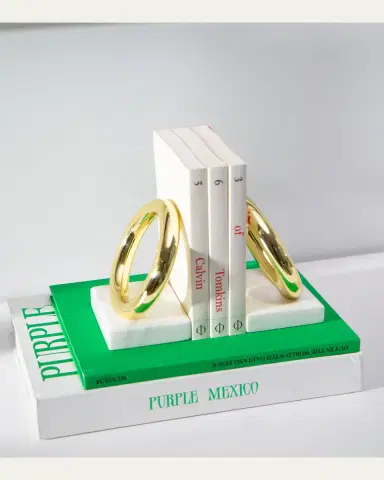 Anna New York Marble Ring Bookends, Set of 2 | Thumbnail 2