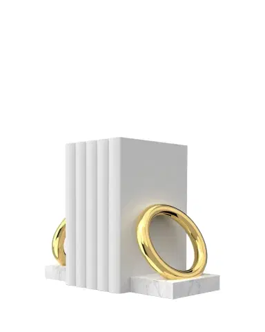 Anna New York Marble Ring Bookends, Set of 2 | Thumbnail 1