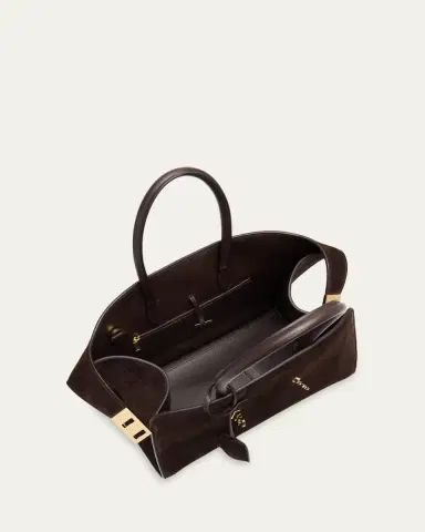 Ferragamo Hug Medium Suede Handbag | Thumbnail 4