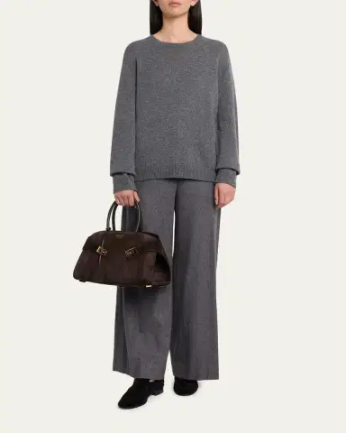 Ferragamo Hug Medium Suede Handbag | Thumbnail 5