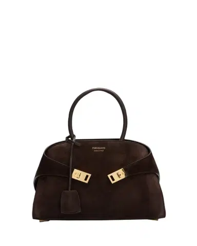 Ferragamo Hug Medium Suede Handbag | Thumbnail 1