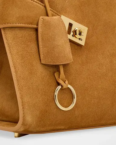Ferragamo Hug Medium Suede Handbag | Thumbnail 10 Ferragamo Hug Medium Suede Handbag | Thumbnail 10