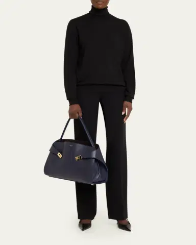 Ferragamo Hug Medium Soft Bicolor Leather Shoulder Bag | Thumbnail 5 Ferragamo Hug Medium Soft Bicolor Leather Shoulder Bag | Thumbnail 5