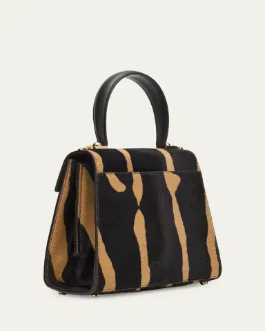 Ferragamo Iconic Zebra-Print Ponyhair Small Top-Handle Bag | Thumbnail 3 Ferragamo Iconic Zebra-Print Ponyhair Small Top-Handle Bag | Thumbnail 3