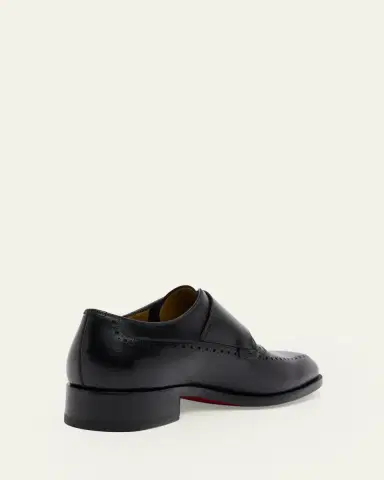 Christian Louboutin Men's Sartok Leather Double-Monk Strap Loafers | Thumbnail 2