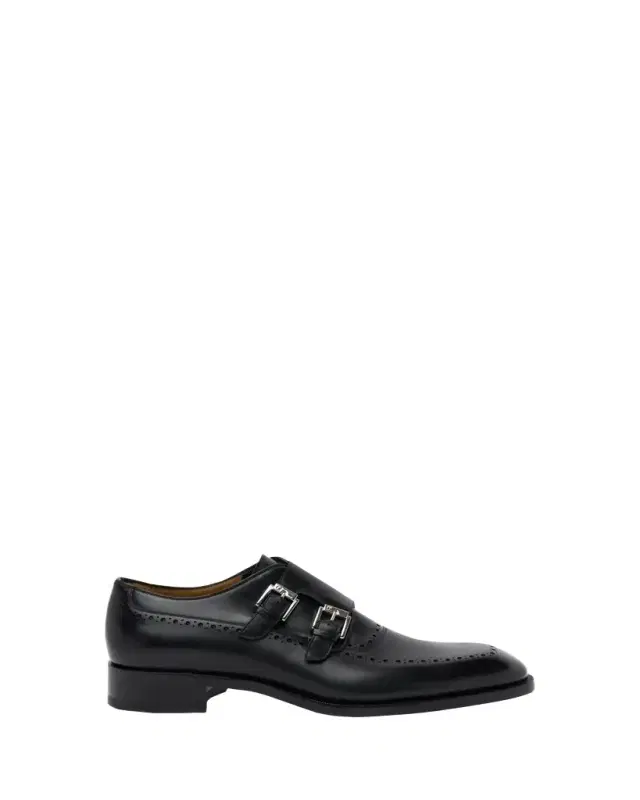 Men's Sartok Leather Double-Monk Strap Loafers