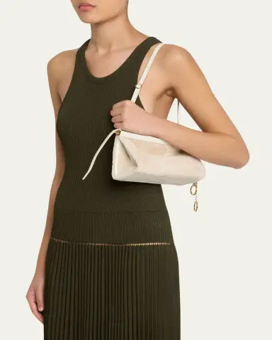 Alaïa Le Click Shaved Shearling Small East-West Shoulder Bag | Thumbnail 2