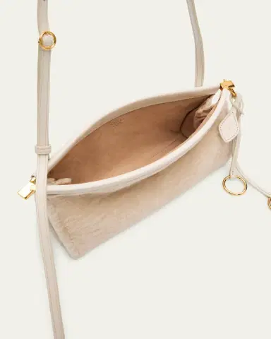 Alaïa Le Click Shaved Shearling Small East-West Shoulder Bag | Thumbnail 4