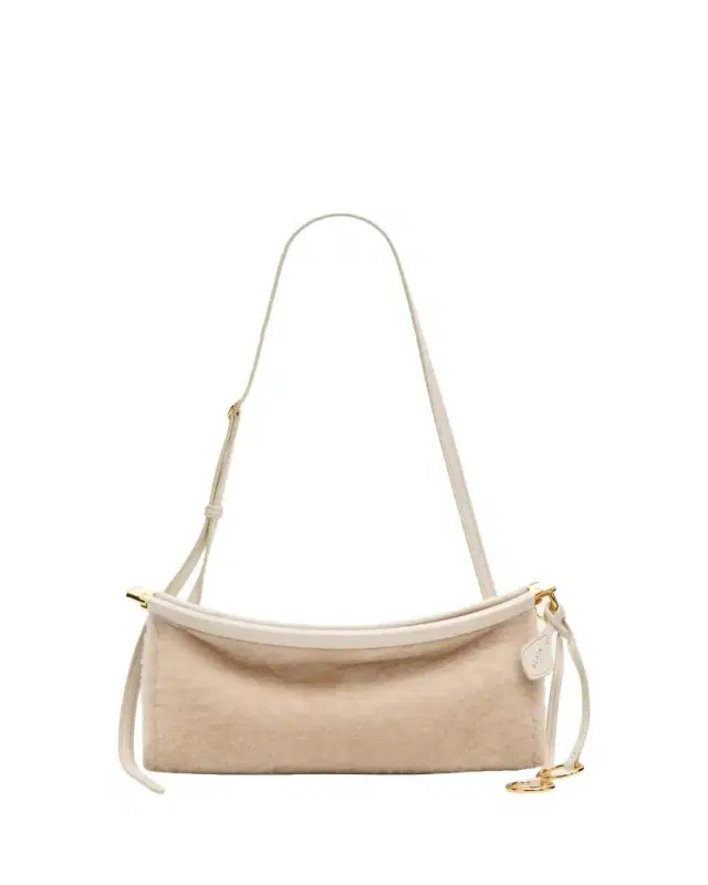 ALAIA Le Click Shaved Shearling Small East-West Shoulder Bag