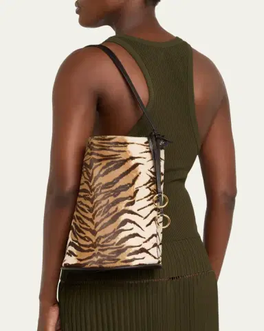 Alaïa Hip Tiger-Print Calfhair Small Bucket Bag | Thumbnail 2 Alaïa Hip Tiger-Print Calfhair Small Bucket Bag | Thumbnail 2