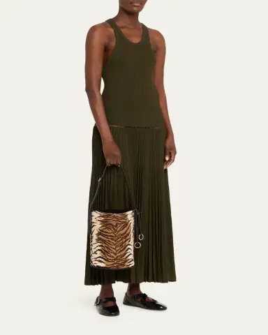 Alaïa Hip Tiger-Print Calfhair Small Bucket Bag | Thumbnail 5 Alaïa Hip Tiger-Print Calfhair Small Bucket Bag | Thumbnail 5