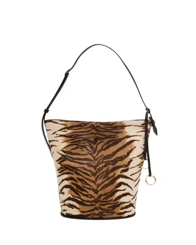 Alaïa Hip Tiger-Print Calfhair Small Bucket Bag | Thumbnail 1 Alaïa Hip Tiger-Print Calfhair Small Bucket Bag | Thumbnail 1