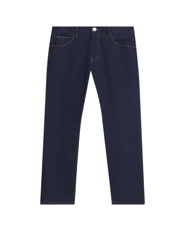 Men's Dark-Wash Denim Straight-Leg Jeans