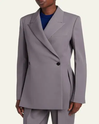 Jil Sander Side Slits Double-Breasted Blazer Jacket | Thumbnail 4 Jil Sander Side Slits Double-Breasted Blazer Jacket | Thumbnail 4