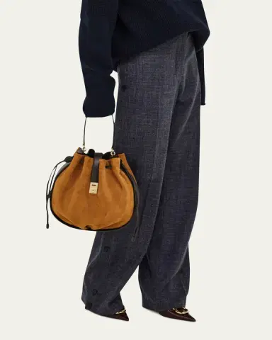 Ferragamo Hug Suede & Leather Bucket Bag | Thumbnail 2