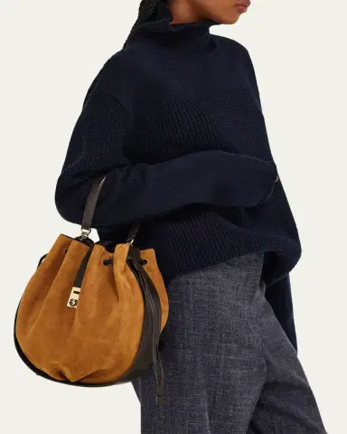 Ferragamo Hug Suede & Leather Bucket Bag | Thumbnail 5