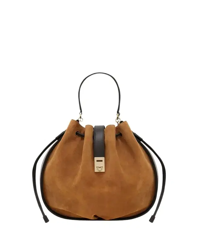 Hug Suede & Leather Bucket Bag